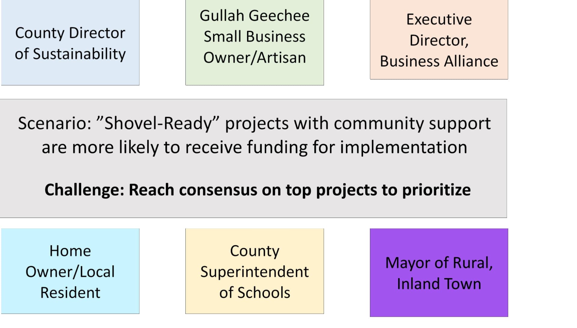 Schematic of Stakeholder Roles and Role Play Simulation Scenario U.S
